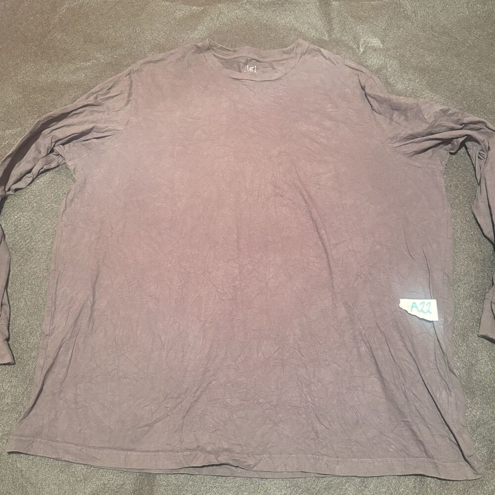 George Mens TShirt 3XL Triple Extra Large 54/56 Tall Gray Long Sleeve Basic Tee
